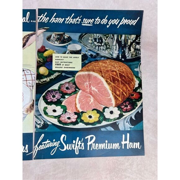 Vintage 1951 Swifts Premium Easter Ham Vintage Ad Magazine Print Foods Meats - Picture 3 of 10